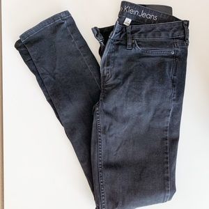Calvin Klein Black Skinny Jeans, Size 6/28